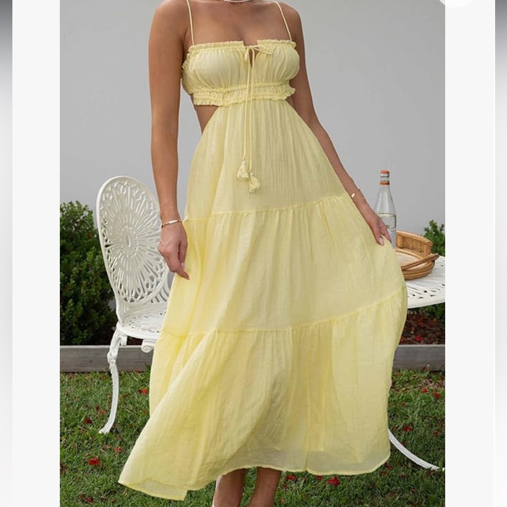Taking Sides cut-out maxi dress